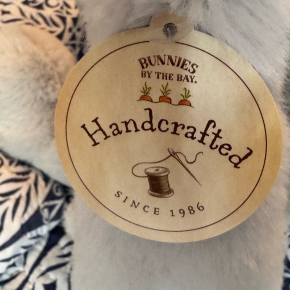 Bunnies by the Bay gray ‘Sweet Nibble’ Bunny plush NWT - Picture 10 of 15